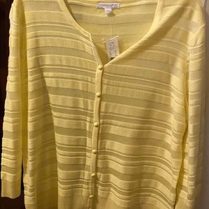 Yellow, light-weight cardigan XL